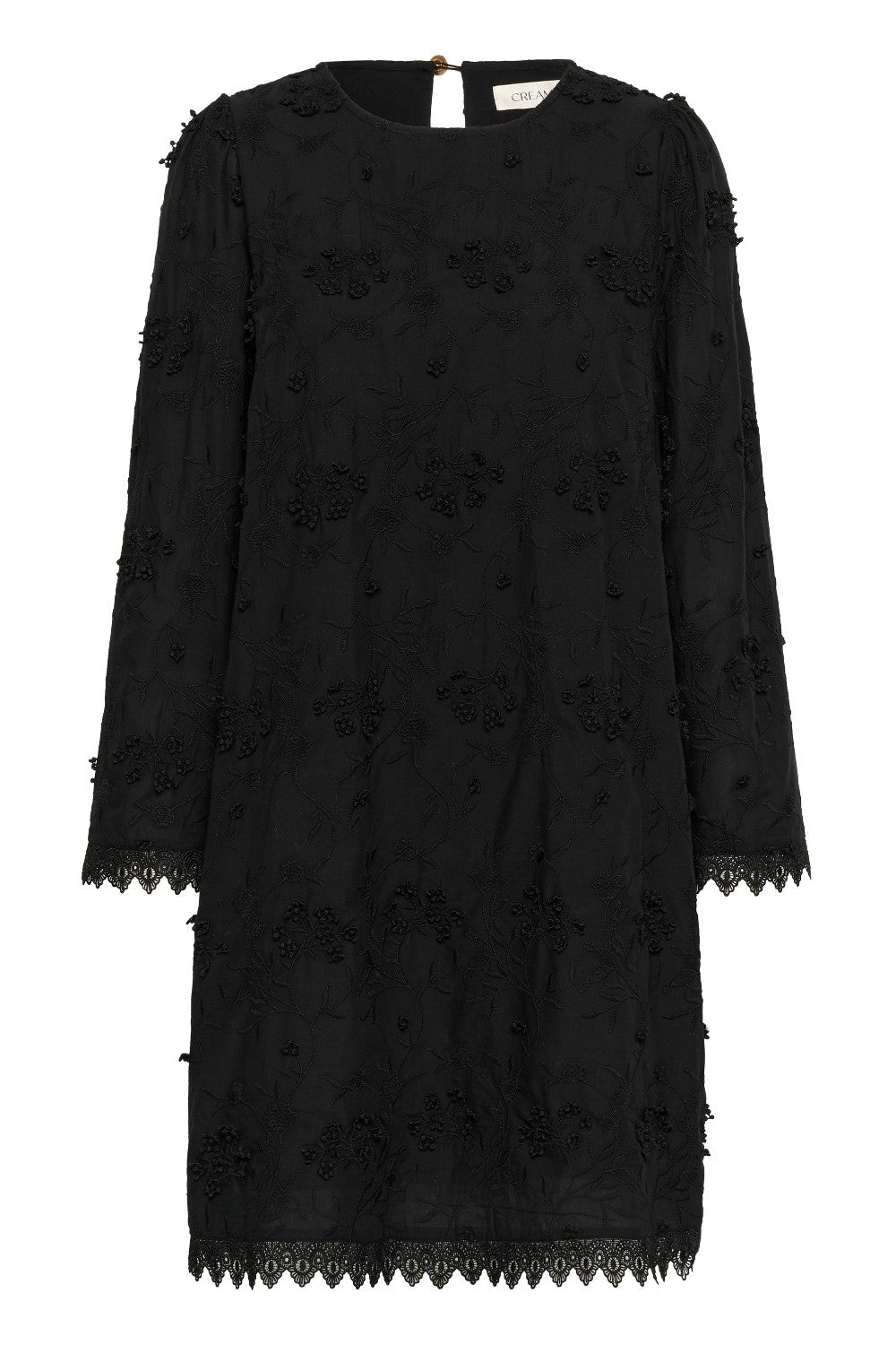 Black dress on a white background