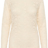 Beige textured sweater on a white background