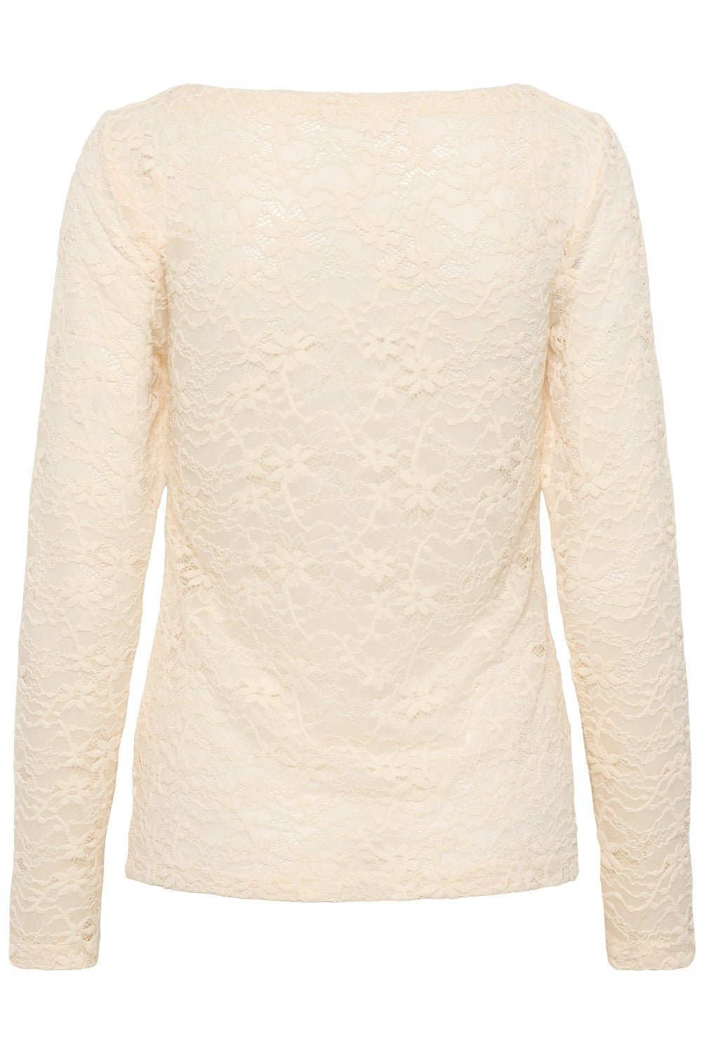 Cream-colored textured sweater on a white background