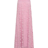 Pink dress with a bow on a white background