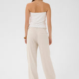 The Cream June Pant is your summer wardrobe essential. This lightweight linen blend dress pant offers breathable comfort without sacrificing polish. Designed to move with you through warm months while maintaining a refined, put-together look.