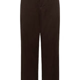 Brown pants with a belt on a white background