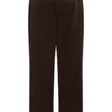 Brown pants with a belt on a white background
