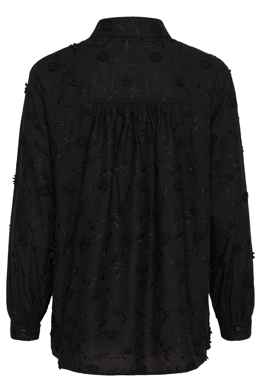 Black textured jacket on a white background