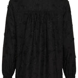 Black textured jacket on a white background