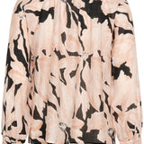 Floral patterned blouse on a white background