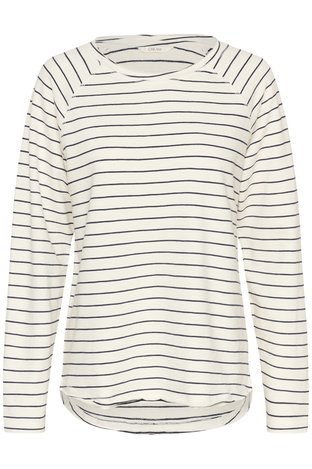 Striped long-sleeve shirt on a white background