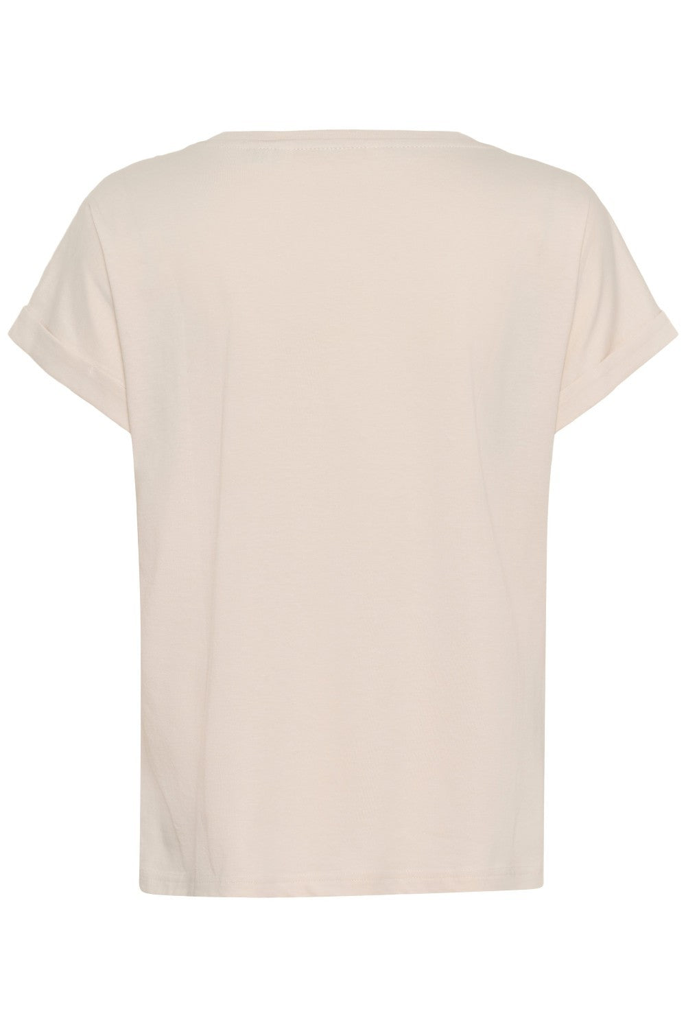 Beige t-shirt on a white background