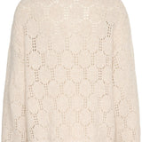 Beige knitted cardigan on a white background