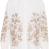Introducing the Cream Daisy Shirt, a classic Cream style that combines timeless elegance with modern charm. Made from 100% cotton, this shirt boasts a gorgeous embroidered floral pattern that adds a touch of femininity. Perfect for most occasions, this shirt is a must-have addition to your wardrobe.