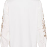 Introducing the Cream Daisy Shirt, a classic Cream style that combines timeless elegance with modern charm. Made from 100% cotton, this shirt boasts a gorgeous embroidered floral pattern that adds a touch of femininity. Perfect for most occasions, this shirt is a must-have addition to your wardrobe.