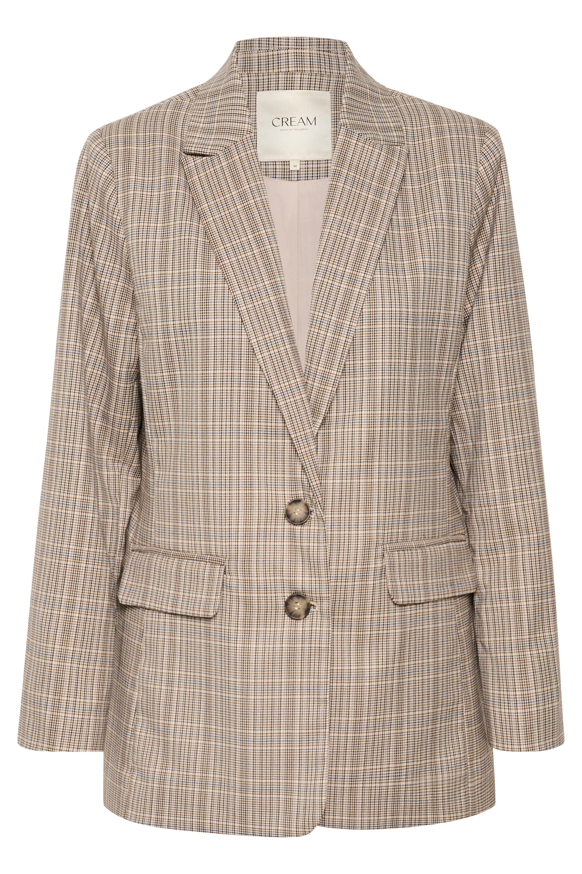 This Cream lmogen Blazer is a versatile piece that can be dressed up for a professional look or dressed down for a more casual style. Its neutral colour and classic design make it a must-have for any wardrobe. Stay stylish and polished with this versatile blazer.