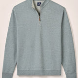 Gray half-zip sweatshirt on a light beige background