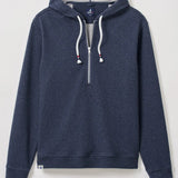 Made with our ripple knit, named for it's noticable texture, this half-zip hoodie is a formidable candidate for your new favorite layer for everything from the morning dog walk to the sports bar. Finished with high-quality hardware and an Americana-inspired red, white, and blue detail on the drawstring, this it casual style done right.