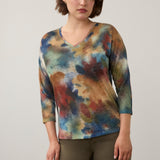 Elevate your seasonal wardrobe with this versatile 3/4 sleeve top, crafted in rich fall hues that transition effortlessly from summer to autumn. The relaxed fit and quality construction make it a go-to piece for layering or wearing solo. Perfect for creating polished, understated looks that work from day to evening.