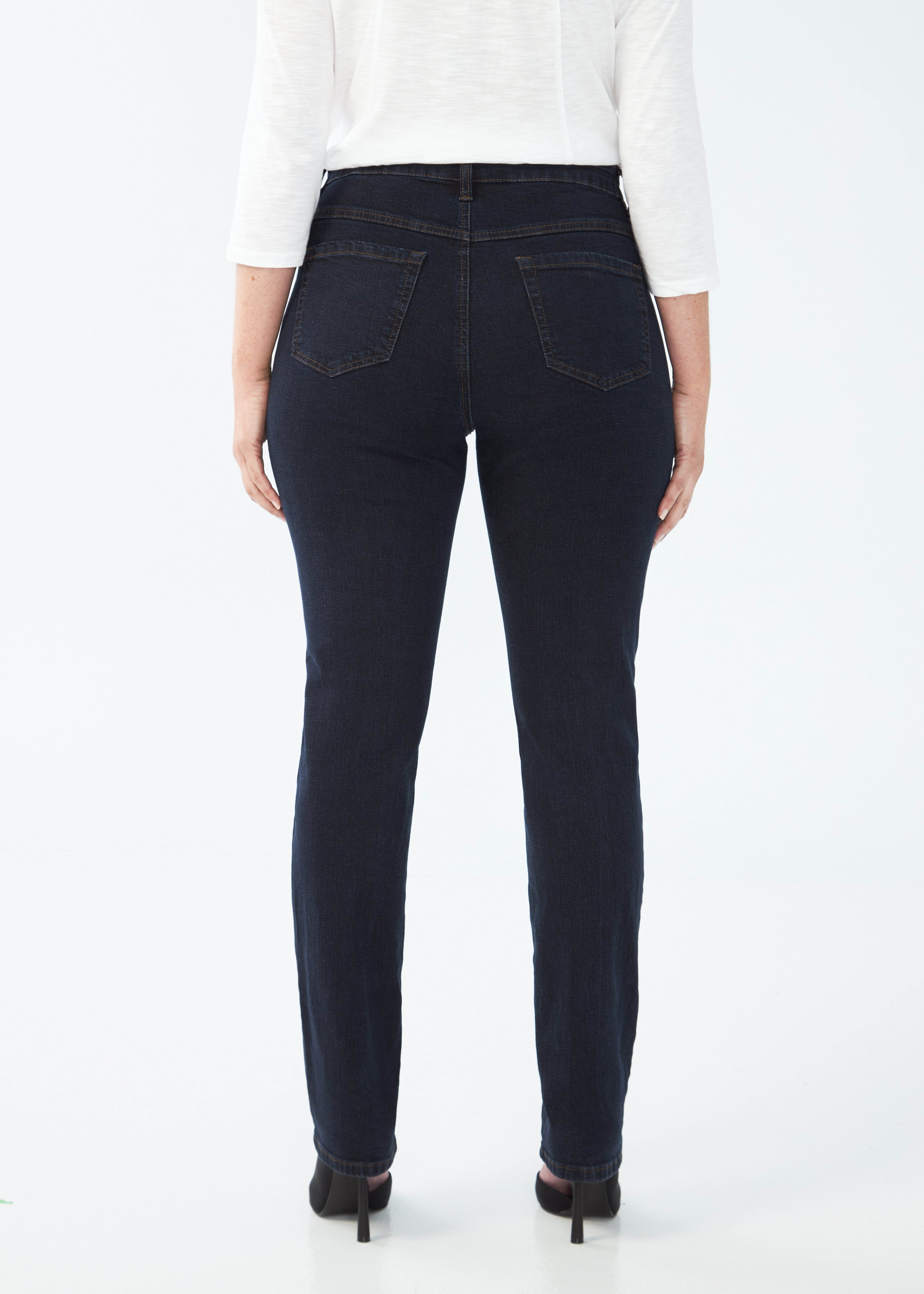 Why mess with a classic? Our Classic Denim in the Suzanne fit, fits like a glove. Sits at the natural waist and flatters the figure. Available in petite.