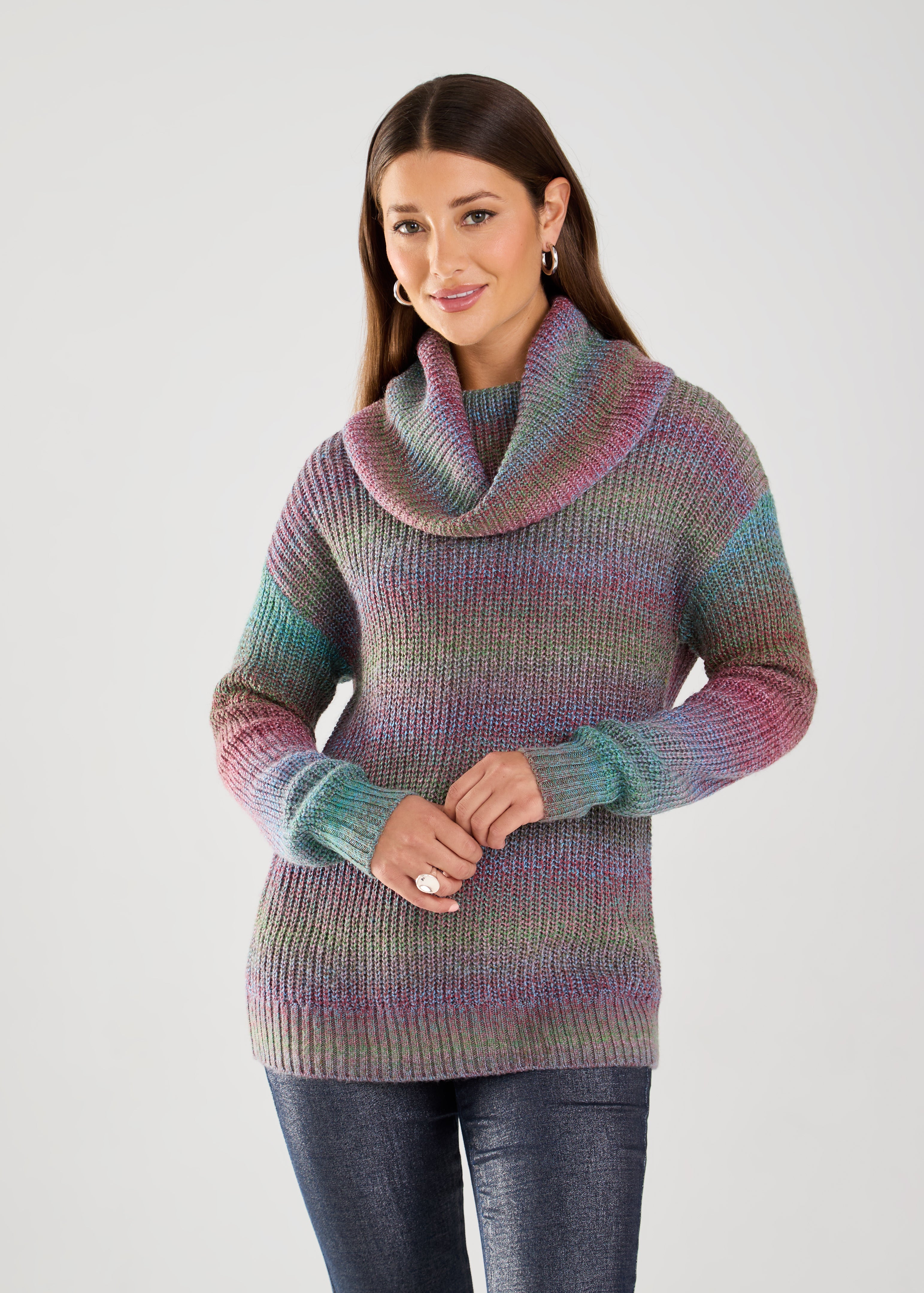 The FDJ Cowl Neck Sweater is crafted from a soft wool blend, providing both warmth and comfort. With subtle stripes in a variety of colours, this casual sweater adds a touch of cheerfulness to any outfit. Stay warm and stylish this season with the FDJ Cowl Neck Sweater.