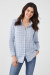 Is it Gingham or Checks? How about both! Plus, the print is textured and it will become your #1 top. 100% Cotton