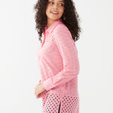 Experience the vibrant charm of the FDJ Patchwork Eyelet Tunic Shirt in flamingo pink! Designed to stand out, this shirt adds a pop of colour to any outfit. Its unique patchwork and eyelet details make a statement while providing a comfortable and flattering fit. Radiate confidence and style with this eye-catching shirt.