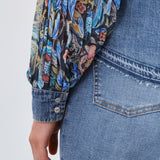 FDJ Pleated Sleeve Chambray Shirt