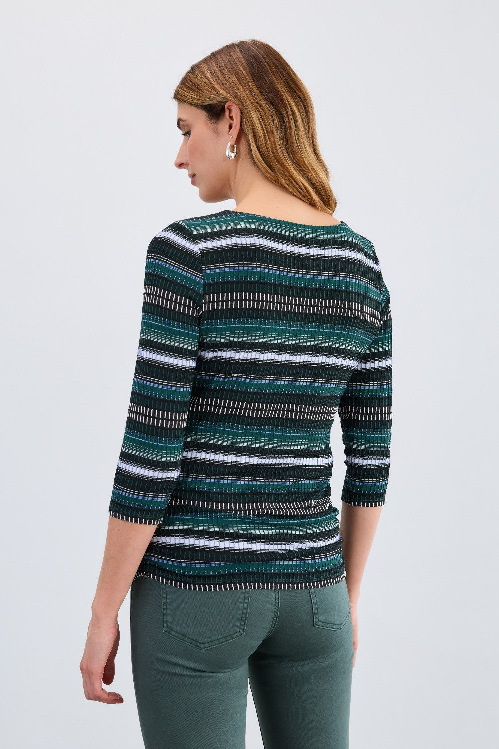 This FDJ Ruched Side Top features comfortable 3/4 sleeves and a casual design, making it an easy choice for everyday wear. The ruched detailing on the side adds a flattering touch, enhancing your silhouette while keeping you comfortable throughout the day.