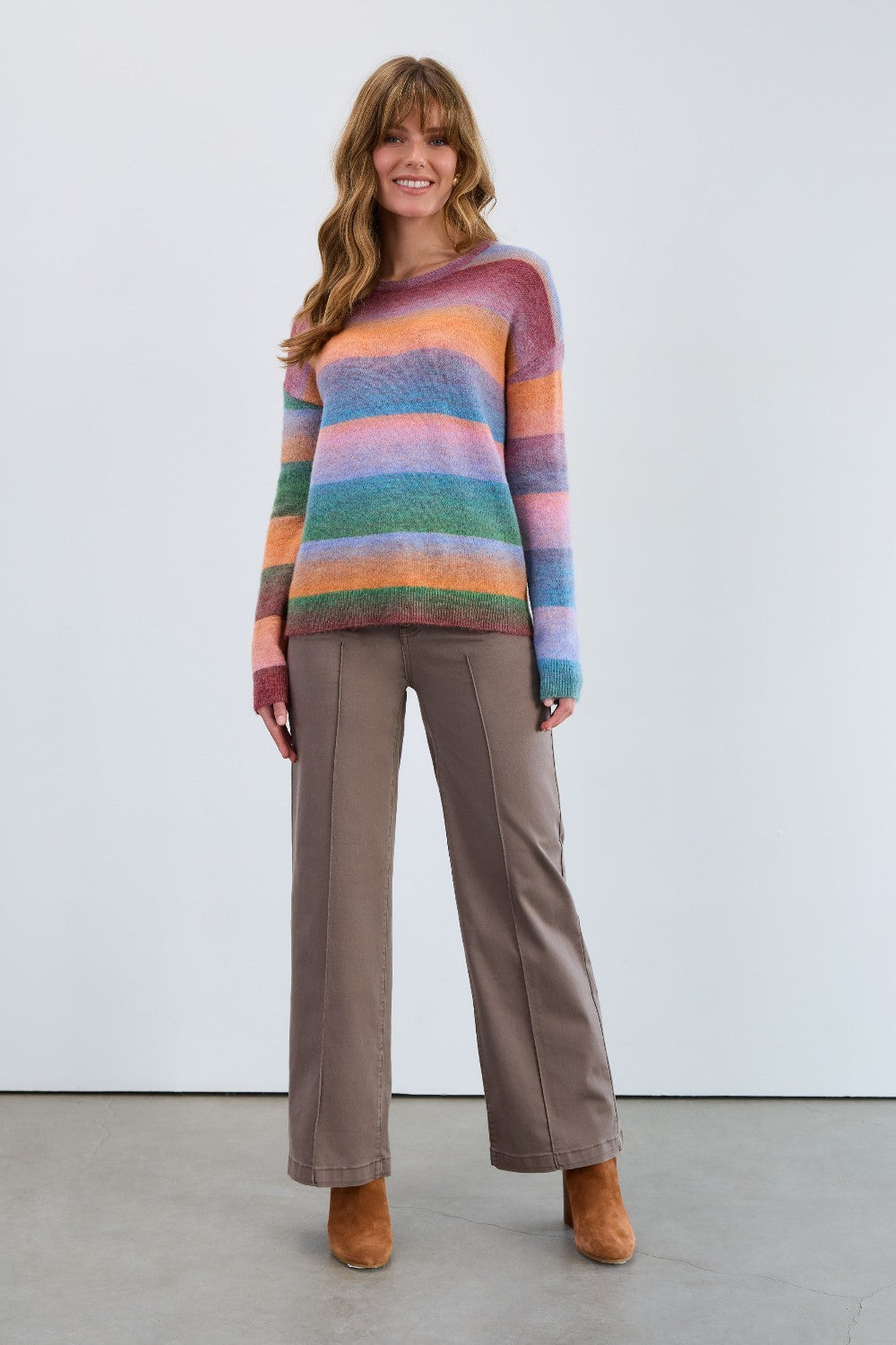 Brighten your casual wardrobe with the FDJ Spacedye Sweater, featuring cheerful stripes and a cozy touch of wool. This sweater combines comfort and style effortlessly, making it perfect for relaxed days while keeping you warm and comfortable. Its soft fabric and vibrant design bring a positive vibe to any outfit.