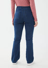 The Suzanne Bootleg Denim is a timeless and classic pair of jeans that brings sophistication and flair to your wardrobe.