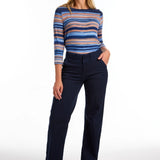 Crafted for style and comfort with functional pockets and a secure closure, this lightweight denim is perfect for any occasion, day or night.