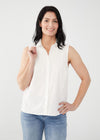 This sleeveless shirt with eyelet is perfect for any outting. Stylish, elegant and fresh. You will never look so good! 100% Cotton