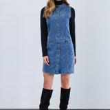 The FDJ Long Denim Vest offers versatile style—wear it as a vest or dress for a casual, effortless look. Featuring a full button front, it’s easy to layer or wear on its own, making it a practical addition to your wardrobe. Comfortable and adaptable, this piece supports your everyday style with ease.
