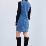 The FDJ Long Denim Vest offers versatile style—wear it as a vest or dress for a casual, effortless look. Featuring a full button front, it’s easy to layer or wear on its own, making it a practical addition to your wardrobe. Comfortable and adaptable, this piece supports your everyday style with ease.