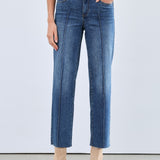 Add a dash of fun to your wardrobe with the FDJ Olivia Wide Ankle pants! Featuring a breezy wide-leg cut that hits just above the ankle, these pants are perfect for twirling through your day in comfort and style. Their playful silhouette pairs effortlessly with your favourite tops and shoes, making every outfit feel fresh and lively. Embrace easygoing elegance with a twist!