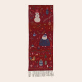 Christmas themed scarf on light background