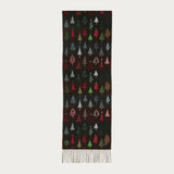 Scarf with Christmas tree pattern on a white background