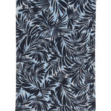Scarf with blue leaf pattern on a blue background