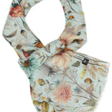 Floral patterned scarf on a white background
