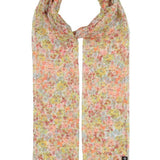 Floral patterned scarf on a white background