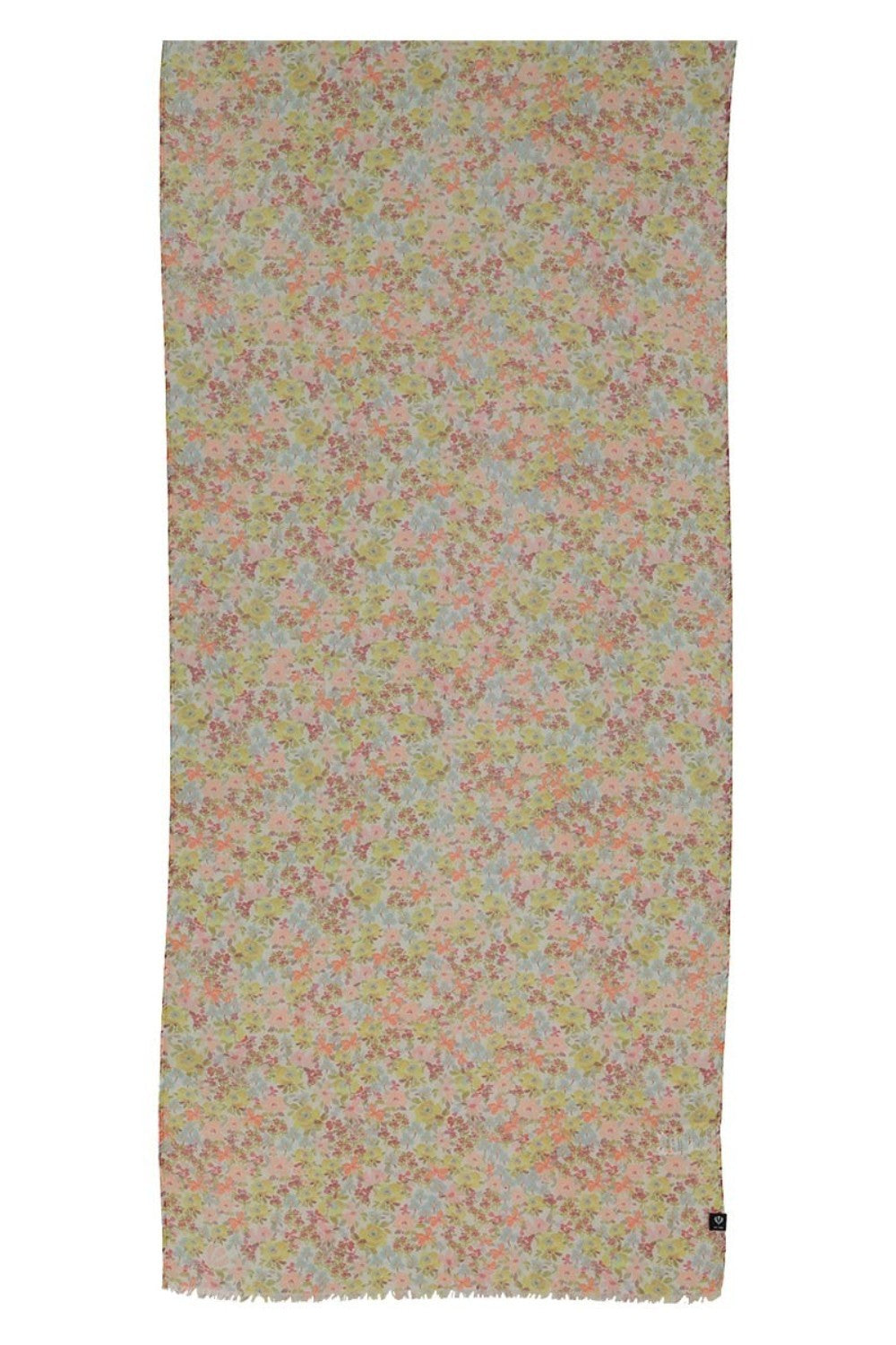 Floral patterned fabric on a white background