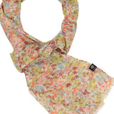 Floral patterned scarf on a white background
