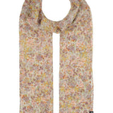 Floral patterned scarf on a white background