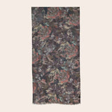 Floral patterned scarf on a beige background