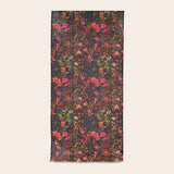 Floral patterned towel on a white background