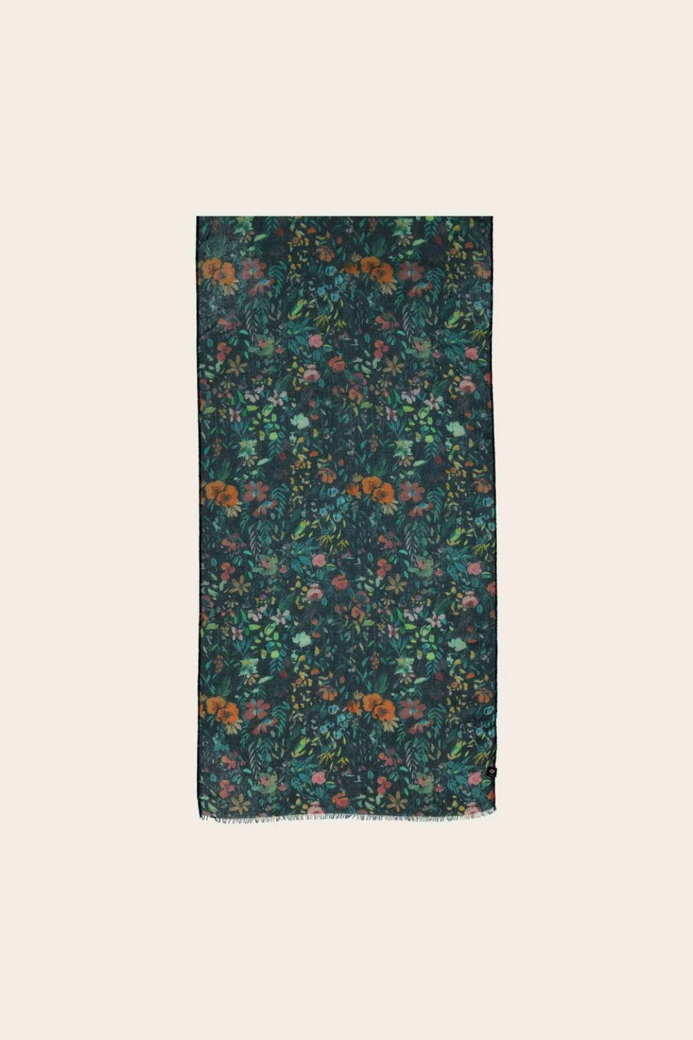 Floral patterned fabric on a white background