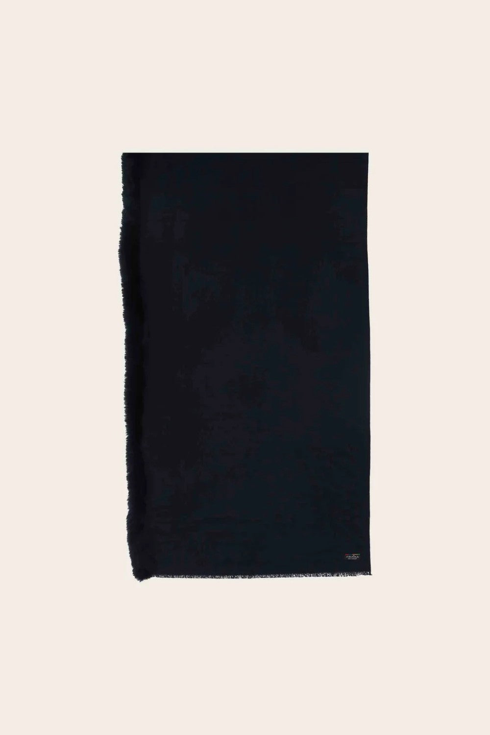 Black scarf on a beige background