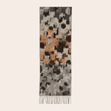 Scarf with a pattern of geometric shapes on a white background