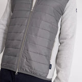 Windproof jacket in cotton with water repellent details. Quilted details in the front and back. Sidepockets with metal zip. Elastic bounded edges at endings.