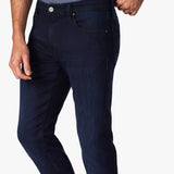 A classic, straight-leg jean in a high-rise fit. Stretchy, premium fabric with a dark, clean wash. Luxury, comfort, sophistication and style that can transition from day to night when paired with a classic sports coat.