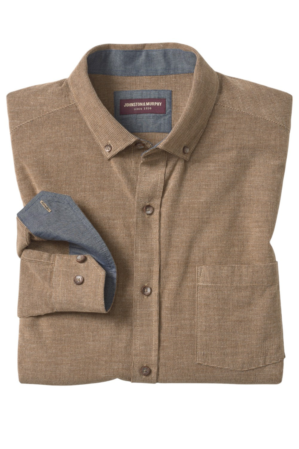 This Johnston &amp; Murphy corduroy shirt is the perfect way to make a statement! The corduroy material is soft and comfortable, making this piece easy to wear all day long. This shirt is sure to elevate any outfit and will give you a timeless, stylish look.