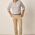 This refined sateen woven pant is garment-dyed for a broken-in look and made with very lightweight material perfect for dressier nights.