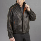 Men's classic bomber jacket with contrast trim gives the everyday bomber an updated look. 